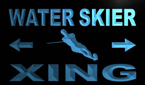 Water Skier Xing Neon Light Sign